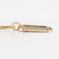 Photo Pendant | Big Dog Tag with Natural Diamonds • 10K, 14K and Color Options