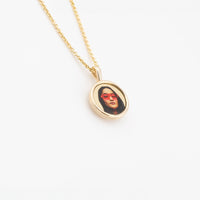 Photo Pendant | Mini Round Plain Design • 10K 14K 18K Solid Gold or White Silver