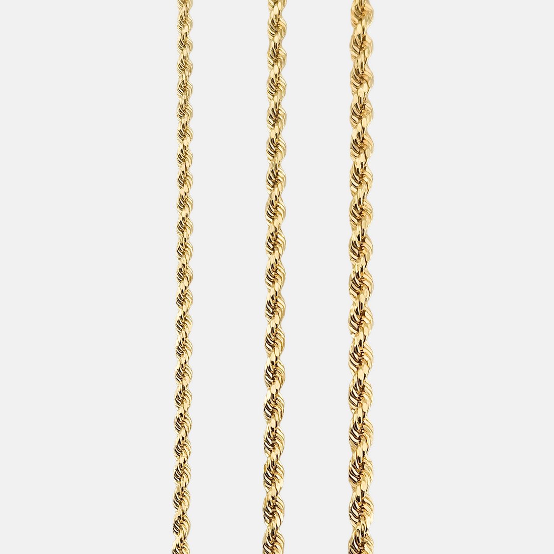 14K Real Solid Gold Rope Chain