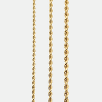 14K Real Solid Gold Rope Chain