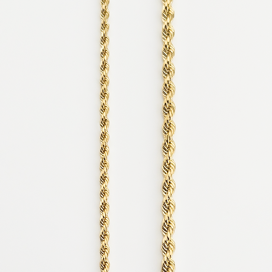 10K Real Solid Gold Rope Chain