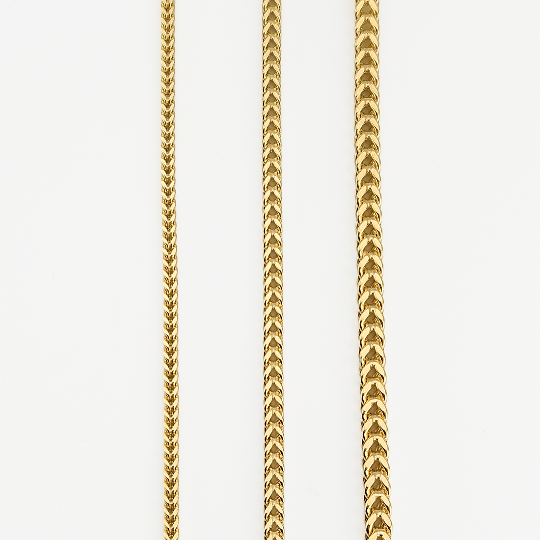 14K Real Solid Gold Franco Chain