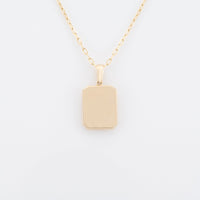 Photo Pendant | Mini Rectangle Plain Design • 10K 14K 18K Solid Gold or White Silver