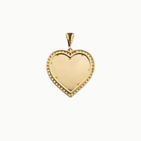 Photo Pendant | Lightweight Heart Design with CZ Stones • 14K Solid Gold