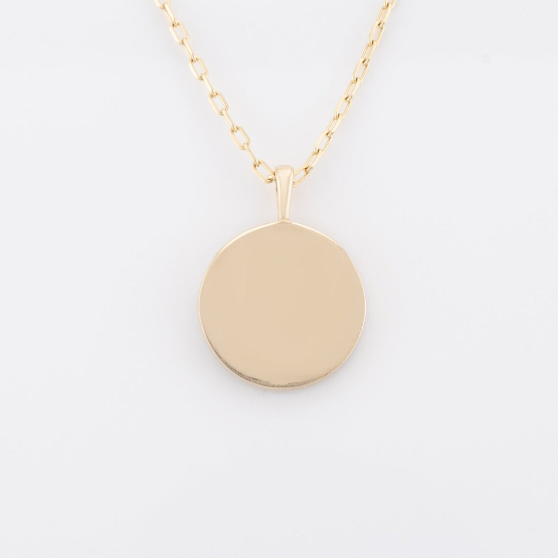 Photo Pendant | Mini Round Design with Diamonds • 10K 14K 18K Solid Gold or White Silver