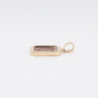 Photo Pendant | Mini Rectangle Plain Design • 10K 14K 18K Solid Gold or White Silver