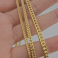 14K Real Solid Gold Franco Chain