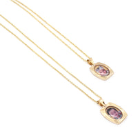 Photo Pendant | Dainty Rectangular Diamond Cut • With Chain Options • 14K Solid Gold