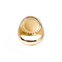 Photo Ring for Men | Oval with Natural Diamonds (0.66ct) • Silver, 10K, 14K or 18K Gold Options