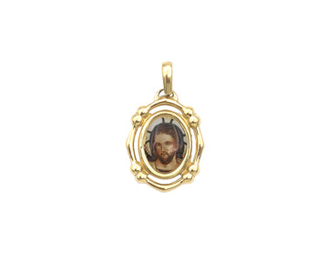 Photo Pendant | Small Vintage Oval Design • 14K Solid Gold