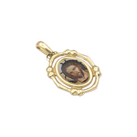 Photo Pendant | Small Vintage Oval Design • 14K Solid Gold