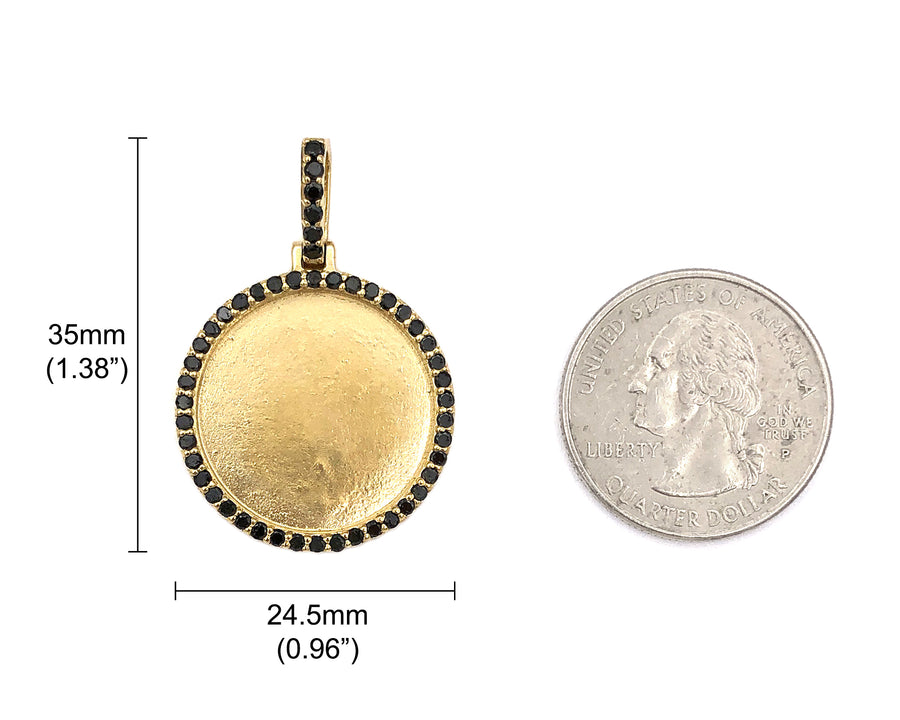 Round Gold Picture Pendant