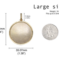 Photo Pendant | Mediumweight Basic Circle Design • With 10K, 14K, & Size Options