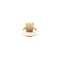 Photo Ring | Rectangular Design with Natural Diamonds • 10K, 14K, 18K & Color Options