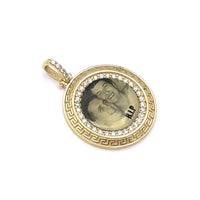 Photo Pendant | Designed Rim with Natural Diamonds (with 10K, 14K & Color Options)