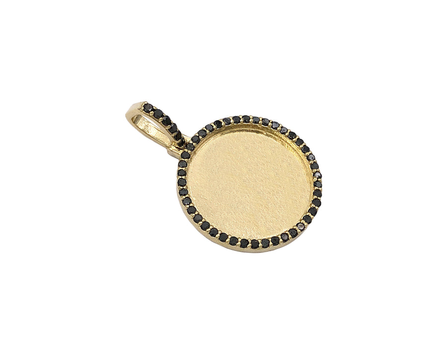 Round Gold Picture Pendant